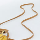 FENDI Hand Bag Canvas 2way Yellow Gold Auth 190664A-14