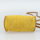 FENDI Hand Bag Canvas 2way Yellow Gold Auth 190664A-5
