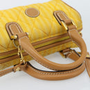 FENDI Hand Bag Canvas 2way Yellow Gold Auth 190664A-7