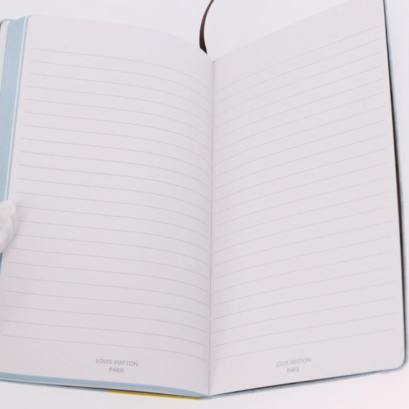 LOUIS VUITTON Notebook MM Jane Note Cover Light Blue GI1119 LV Auth 190665M