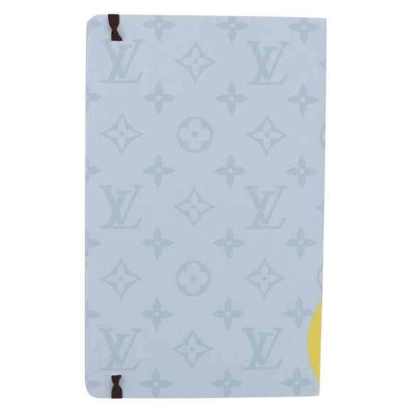LOUIS VUITTON Notebook MM Jane Note Cover Light Blue GI1119 LV Auth 190665M