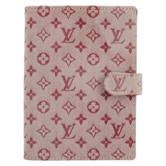 LOUIS VUITTON Monogram Mini Agenda PM Planner Cover Red R20912 LV Auth 190666
