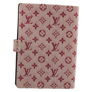 LOUIS VUITTON Monogram Mini Agenda PM Planner Cover Red R20912 LV Auth 190666-3