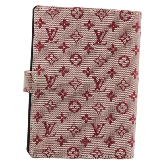 LOUIS VUITTON Monogram Mini Agenda PM Planner Cover Red R20912 LV Auth 190666