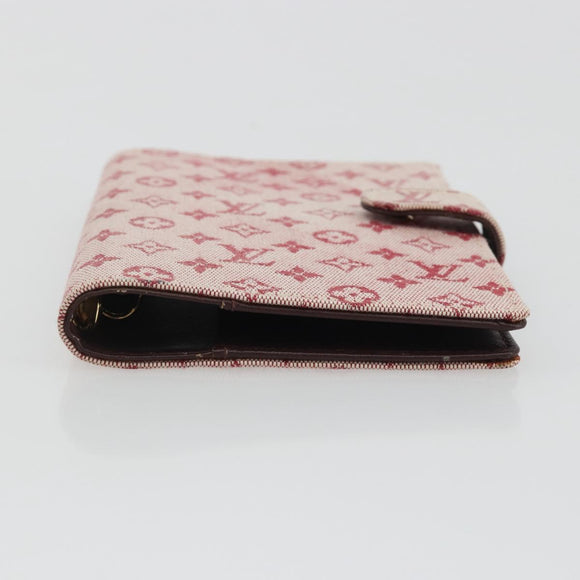 LOUIS VUITTON Monogram Mini Agenda PM Planner Cover Red R20912 LV Auth 190666