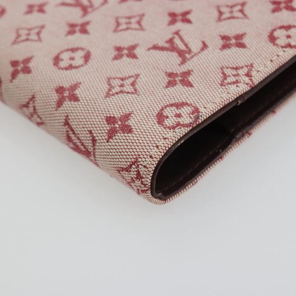 LOUIS VUITTON Monogram Mini Agenda PM Planner Cover Red R20912 LV Auth 190666