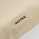 Miu Miu Accessory Pouch Satin Champagne Gold Auth 190668A-14