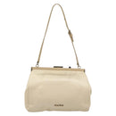 Miu Miu Accessory Pouch Satin Champagne Gold Auth 190668A-3