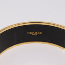 HERMES Emaille GM Beach Bracelet metal Gold Tone Auth 190673M-6