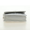 CHANEL Matelasse Chain Shoulder Bag Lamb Skin Silver CC Auth 190674SAM-5