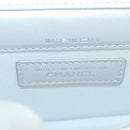 CHANEL Matelasse Chain Shoulder Bag Lamb Skin Silver CC Auth 190674SAM-21