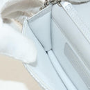 CHANEL Matelasse Chain Shoulder Bag Lamb Skin Silver CC Auth 190674SAM-23
