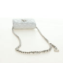 CHANEL Matelasse Chain Shoulder Bag Lamb Skin Silver CC Auth 190674SAM-7
