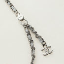 CHANEL Matelasse Chain Shoulder Bag Lamb Skin Silver CC Auth 190674SAM-9