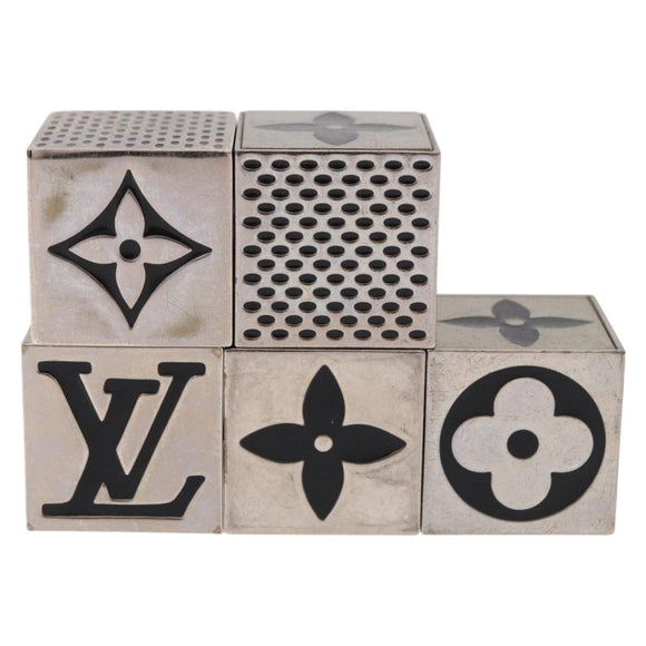LOUIS VUITTON LV Cube Game metal Silver M99454 LV Auth 190676