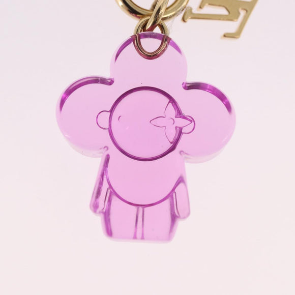 LOUIS VUITTON Bag Charm Vivienne Gummy Mini metal Rose M03652 LV Auth 190677M