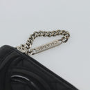 CHANEL Matelasse Cambon Line Long Wallet Leather Black Silver CC Auth 190679-7