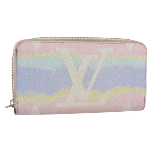 LOUIS VUITTON Monogram Escal Zippy Wallet Long Wallet Pink M69110 LV Auth 190680