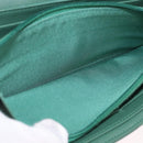 CHANEL Matelasse Long Wallet Lamb Skin Green Silver CC Auth 190682M-22