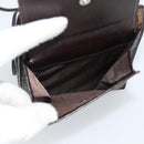 FENDI Zucca Canvas Shoulder Wallet Brown Black Auth 190683A-14