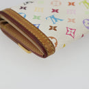 LOUIS VUITTON Multicolor Porte Monnaie Pla Coin Purse White M92657 Auth 190685-16