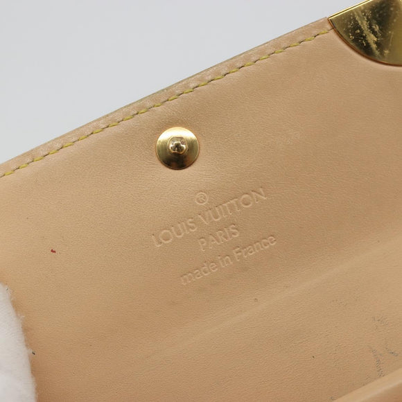 LOUIS VUITTON Multicolor Porte Monnaie Pla Coin Purse White M92657 Auth 190685