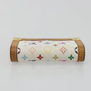 LOUIS VUITTON Multicolor Porte Monnaie Pla Coin Purse White M92657 Auth 190685-5