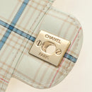 CHANEL Matelasse 20 Chain Shoulder Bag Leather White Gold CC Auth 190689SAM-19