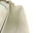 CHANEL Matelasse 20 Chain Shoulder Bag Leather White Gold CC Auth 190689SAM-21