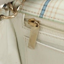 CHANEL Matelasse 20 Chain Shoulder Bag Leather White Gold CC Auth 190689SAM-23