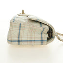 CHANEL Matelasse 20 Chain Shoulder Bag Leather White Gold CC Auth 190689SAM-4