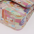 CHANEL Matelasse 25 Chain Bag Lamb Skin Multicolor Silver CC Auth 190690SM-11