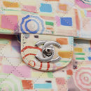 CHANEL Matelasse 25 Chain Bag Lamb Skin Multicolor Silver CC Auth 190690SM-14