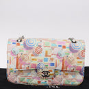 CHANEL Matelasse 25 Chain Bag Lamb Skin Multicolor Silver CC Auth 190690SM-29