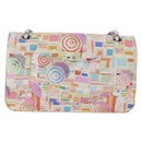 CHANEL Matelasse 25 Chain Bag Lamb Skin Multicolor Silver CC Auth 190690SM-3