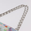 CHANEL Matelasse 25 Chain Bag Lamb Skin Multicolor Silver CC Auth 190690SM-8