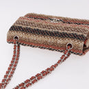 CHANEL Matelasse 25 Chain Shoulder Bag Raffia Multicolor Silver CC Auth 190691SM-6