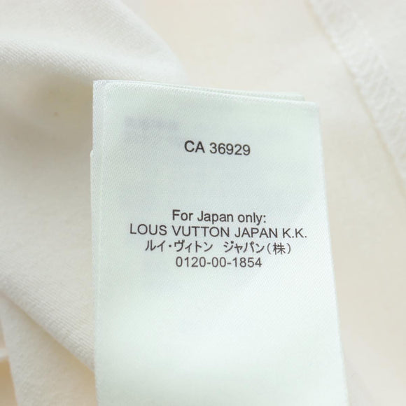 LOUIS VUITTON T Shirt Rainbow Printed T Shirt Cotton S White LV Auth 190692M