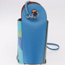 LOEWE KEN PRICE Bamboo Bucket Bag Leather 2way Blue Silver Auth 190693SAM-3
