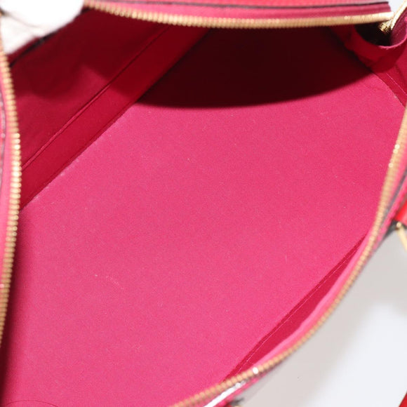 LOUIS VUITTON Monogram Vernis Alma PM Hand Bag Rose Andian M91770 Auth 190707A