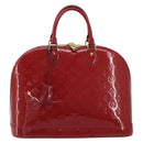 LOUIS VUITTON Monogram Vernis Alma PM Hand Bag Rose Andian M91770 Auth 190707A-13