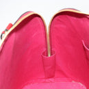 LOUIS VUITTON Monogram Vernis Alma PM Hand Bag Rose Andian M91770 Auth 190707A-22