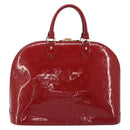 LOUIS VUITTON Monogram Vernis Alma PM Hand Bag Rose Andian M91770 Auth 190707A-2
