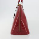 LOUIS VUITTON Monogram Vernis Alma PM Hand Bag Rose Andian M91770 Auth 190707A-3
