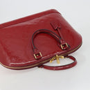 LOUIS VUITTON Monogram Vernis Alma PM Hand Bag Rose Andian M91770 Auth 190707A-6