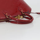 LOUIS VUITTON Monogram Vernis Alma PM Hand Bag Rose Andian M91770 Auth 190707A-7