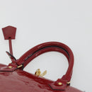 LOUIS VUITTON Monogram Vernis Alma PM Hand Bag Rose Andian M91770 Auth 190707A-14