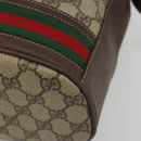 GUCCI GG Supreme Web Sherry Line Bag PVC Beige Gold 001 41 0850 Auth 190712-10