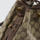 GUCCI GG Supreme Web Sherry Line Bag PVC Beige Gold 001 41 0850 Auth 190712-14
