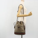 GUCCI GG Supreme Web Sherry Line Bag PVC Beige Gold 001 41 0850 Auth 190712-23